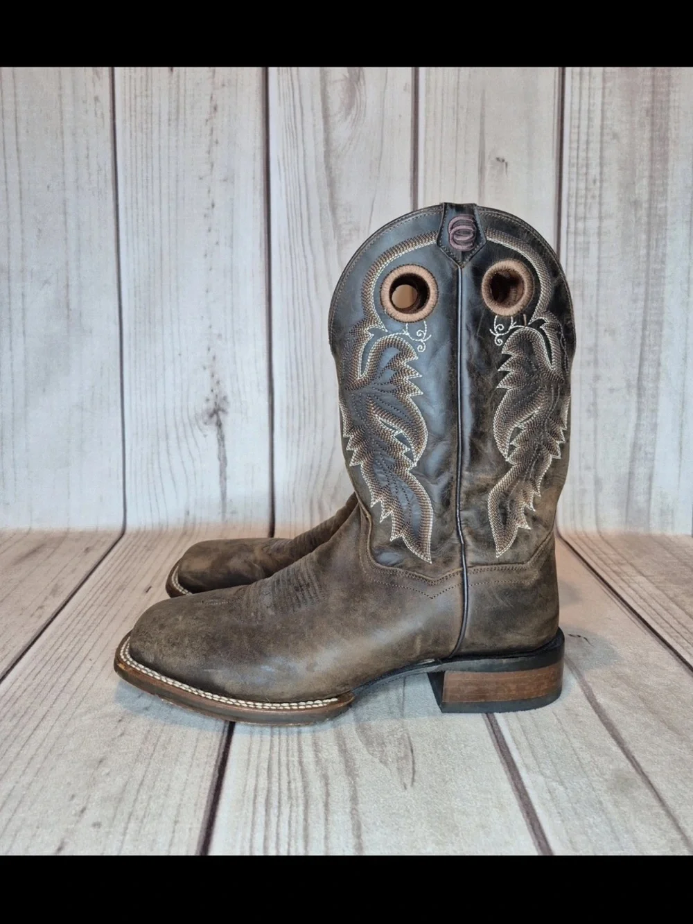 Dan Post Men's Size 10 D Abram Embroidered Brown Western Boots